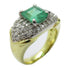 FINE JEWELRY 1.88ct Emerald 0.77ct Diamond Ring PT900 Platinum 18K Gold US#5.75