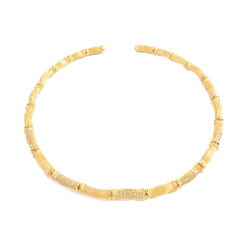 FINE JEWELRY 1.55ct Diamond 0.89ct Diamond Necklace Bangle Set 18K Yellow Gold