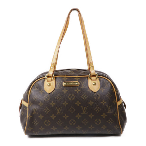LOUIS VUITTON LV GHW Montorgueil PM Shoulder Bag M95565 Monogram Brown v6