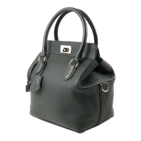 HERMES PHW Toolbox 20 2 Way Shoulder Bag Evercolor Leather Vert Anglais Bambou