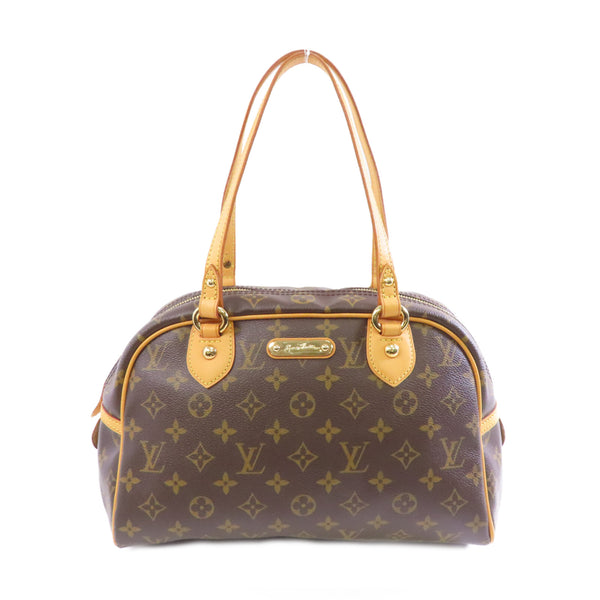 LOUIS VUITTON LV GHW Montorgueil PM Shoulder Bag M95565 Monogram Brown v9