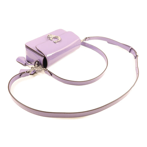 COACH SHW 2 Way Shoulder Bag Patent Leather Purple