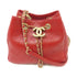 CHANEL CC GHW Egyptian Amulet Chain Shoulder Bag AS0829 Calfskin Leather Red