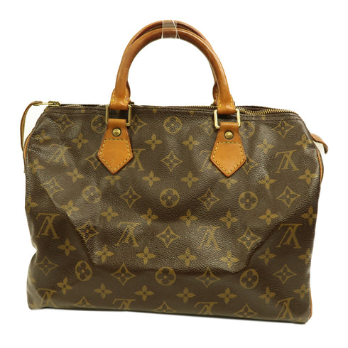 LOUIS VUITTON LV GHW Speedy 30 Handbag Boston Bag M41526 Monogram Brown v4