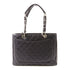 CHANEL CC SHW GST Grand Shopping Tote Shoulder Bag Calfskin Leather Black