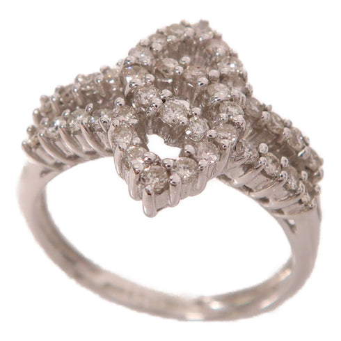 Jewelry Diamond Ring 18K White Gold US#5