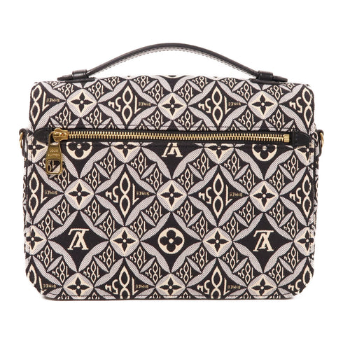 LOUIS VUITTON LV GHW Pochette Metis MM 2 Way Bag M57272 Monogram Jacquard Black