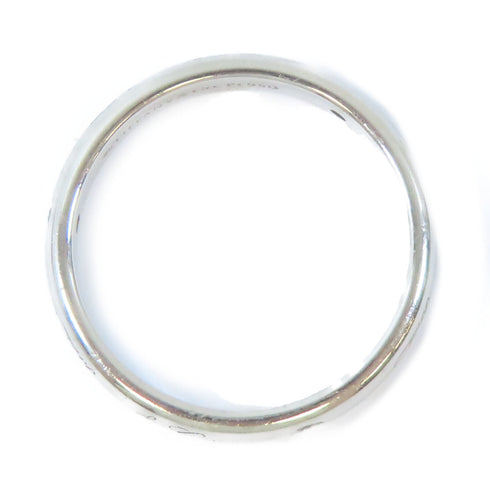 TIFFANY&CO Logo Band Ring PT950 Platinum US#5.75
