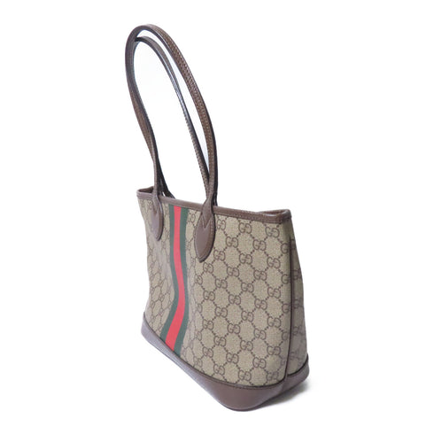 GUCCI GG Tote Bag PVC Coated Canvas 726762 Brown