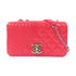 CHANEL CC SHW Chain Shoulder Bag Patent Leather Red