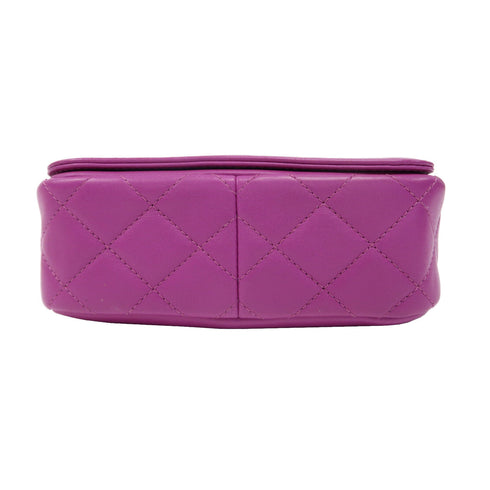 CHANEL Quilted CC GHW Chain Shoulder Bag AS2321 Lambskin Leather Purple