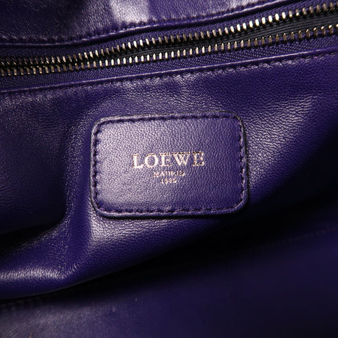 LOEWE SHW Handbag Tote Bag Calfskin Leather Purple