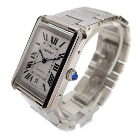CARTIER Tank Solo Automatic Watch W5200028 Stainless Steel White