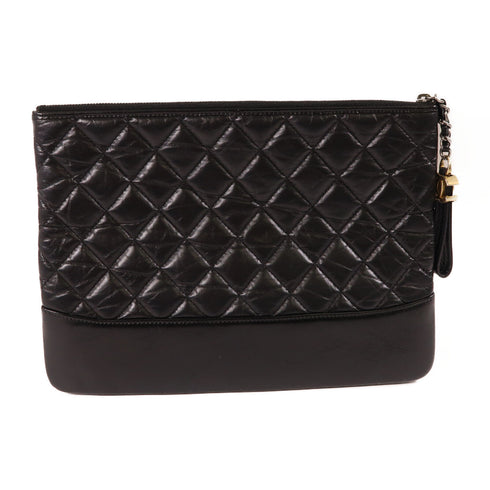 CHANEL CC Clutch Bag Pouch Leather