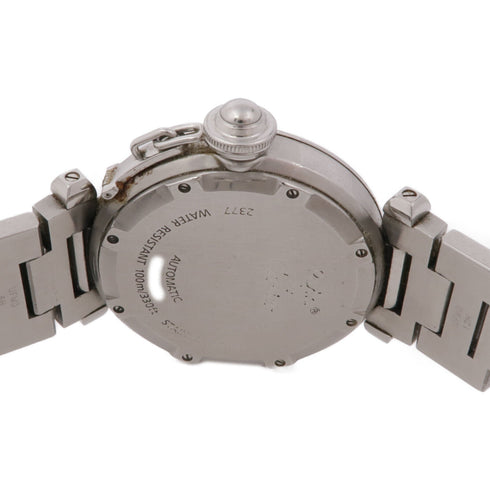 CARTIER Pasha C Meridian GMT 2377 Automatic Watch Stainless Steel Black