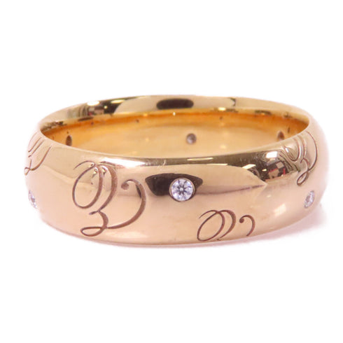 Fine Jewelry 0.07ct Diamond Ring US#7.75 18K Pink Gold