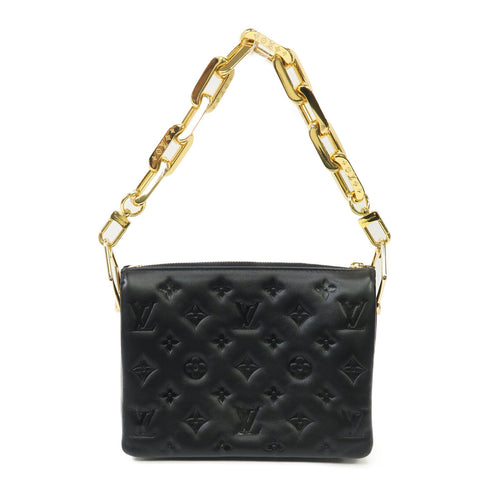 LOUIS VUITTON LV GHW Coussin BB Shoulder Bag M59598 Monogram Embossed Black