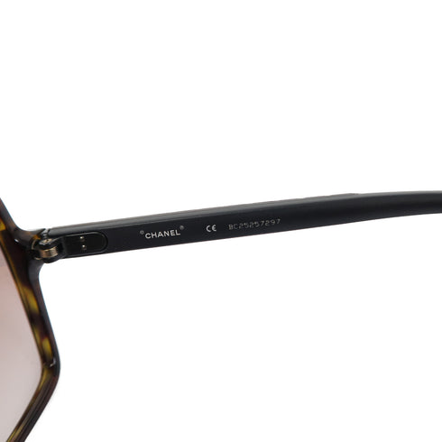 CHANEL CC Sunglasses PVC Black/Brown