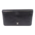 CHANEL CC SHW Long Wallet Calfskin Leather Black