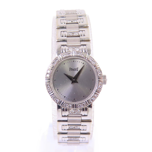 PIAGET Dancer Diamond Quartz Watch 5964AK818 18K White Gold Silver