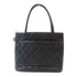 CHANEL Quilted CC Medallion Tote Bag Shoulder Bag Calfskin Leather Black