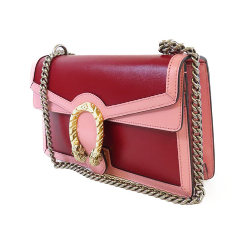 GUCCI GG Dionysus Shoulder Bag 400249 Calfskin Leather Pink/Red