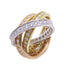 CARTIER Trinity Ring 3Diamond Ring Cartier#43 US#2.5 18K YG 18K WG 18K RG