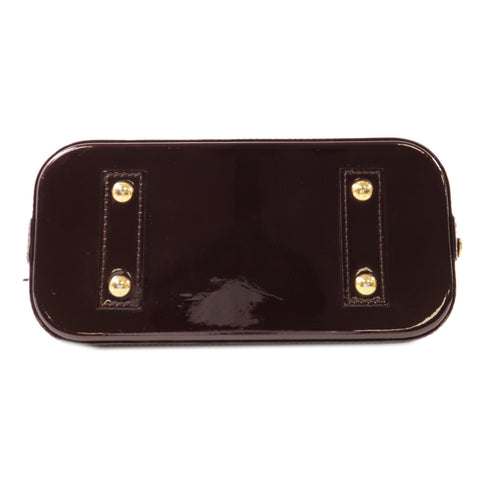 LOUIS VUITTON LV GHW Alma BB 2 Way Shoulder Handbag M91678 Vernis Burgundy