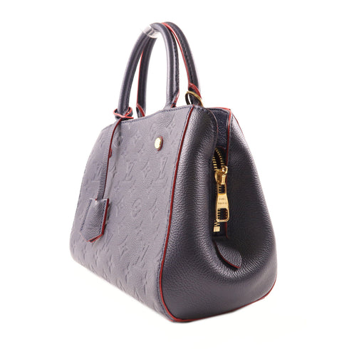 LOUIS VUITTON LV GHW Montaigne BB 2 Way Bag M42747 Monogram Empreinte Navy
