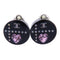CHANEL CC Earrings Accessories PVC Metal Silver Black Pink