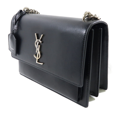 SAINT LAURENT YSL SHW Sunset Medium Chain Shoulder Bag Calfskin Leather