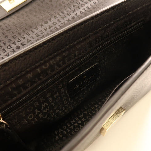 Kate Spade GHW Shoulder Bag 2Way Calfskin Leather Black