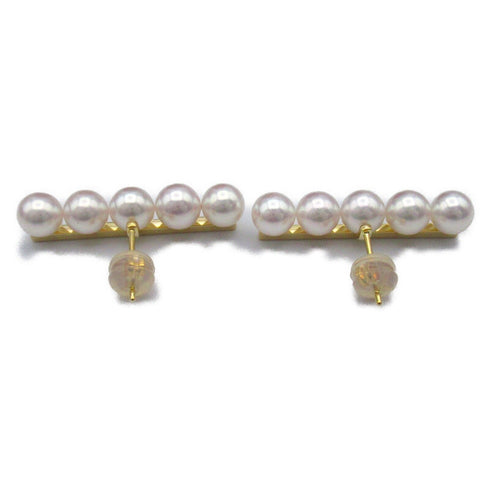 TASAKI Pearl Earrings 18K Yellow Gold