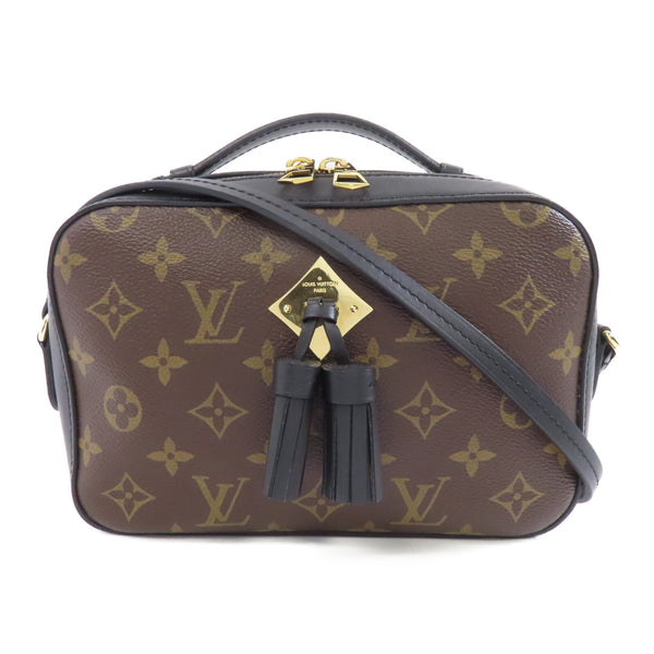 LOUIS VUITTON LV GHW Saintonge 2 Way Shoulder Bag M43555 Monogram Brown Black