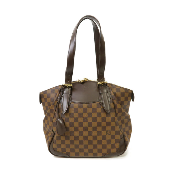 LOUIS VUITTON LV GHW Verona MM Shoulder Bag N41118 Damier Ebene Brown