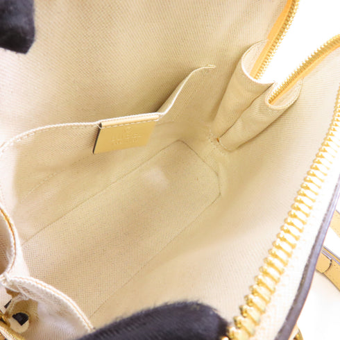 GUCCI GG GHW Horsebit 1955 2 Way Shoulder Bag 640716 Calfskin Leather Beige