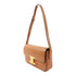 CELINE GHW Shoulder Handbag Calfskin Leather Brown
