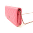 CHANEL CC SHW Wallet On Chain Shoulder Bag Lambskin Leather Pink
