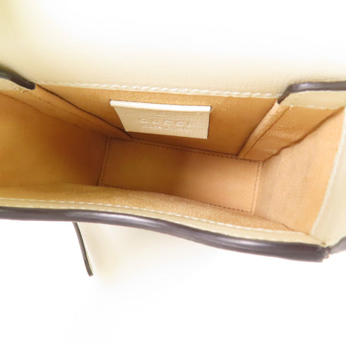 GUCCI GG GHW Horsebit 1955 Mini Shoulder Bag 625615 Coated Canvas Brown