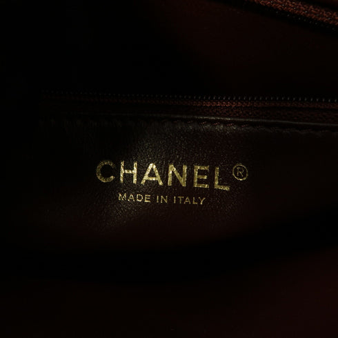 CHANEL Quilted CC GHW Large Trendy 2way Chain Shoulder Bag Lambskin Leather Navy