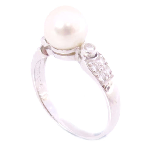 JEWELRY Pearl Ring US#4.75 18K White Gold