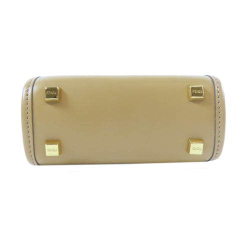 FENDI GHW Mini Sunshine 2 Way Shoulder Handbag 8BS051ABVL.2194927 Calfskin Brown