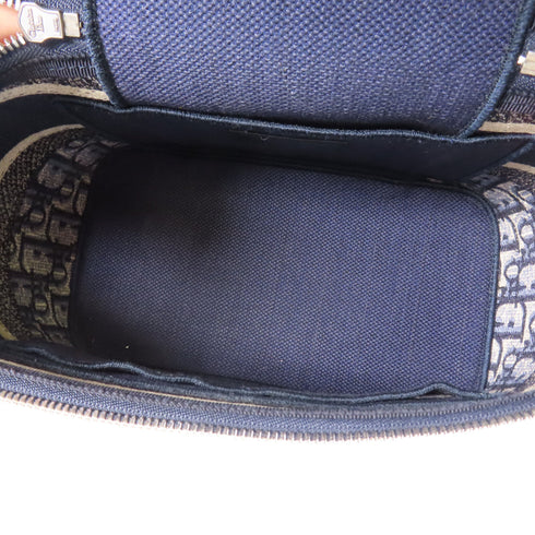 Christian Dior CD SHW Vanity Case Handbag Canvas Navy