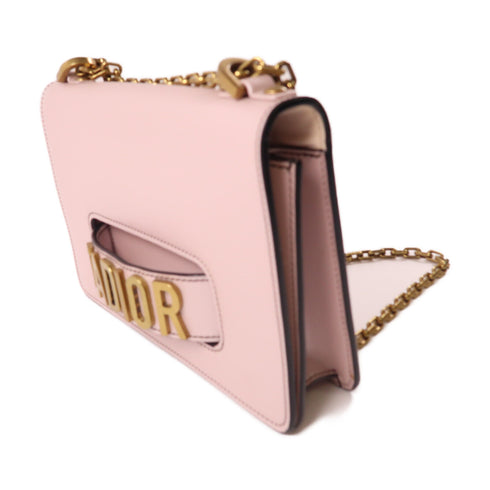 Christian Dior CD GHW J'adore Chain Shoulder Bag Calfskin Leather Pink