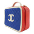 CHANEL Quilted CC GHW Vanity Chain 2Way Bag A84452 Caviar Leather White Red Blue