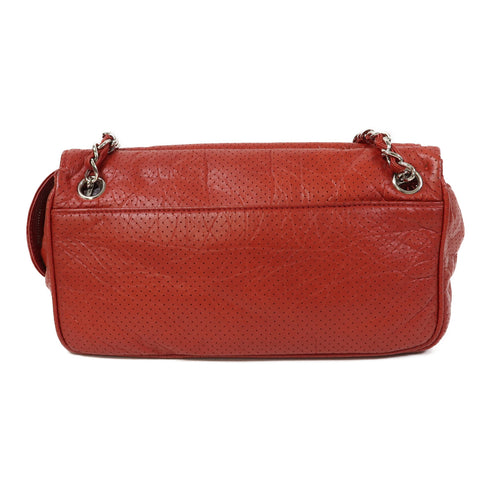 CHANEL CC SHW Chain Shoulder Bag Calfskin Leather Red v1