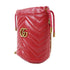 GUCCI GHW GG Marmont Bucket Chain Shoulder Bag 575163 Calfskin Leather Red