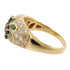 JEWELRY Sapphire Emerald Diamond Ring 18K Yellow Gold