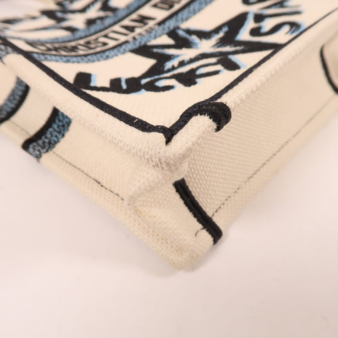 Christian Dior CD Book Tote Bag M1272ZRGV Canvas White Black