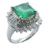 FINE JEWELRY 2.41ct Emerald 1.26ct Diamond Ring US#5.75 PT 850 Platinum